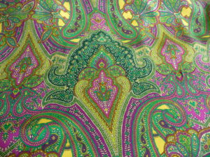 Orientalisches Muster, grün, pink, Viskose, phantasiali stoffe lebendig