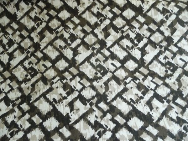 Leinen, Ethnomuster, beige, schwarz, braun