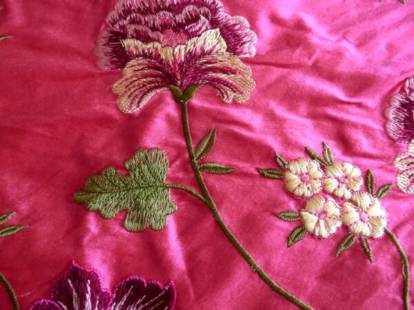 Seide, dupionseide, Stickerei, Blumenmuster